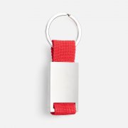 Брелок Inlet с тканевой вставкой, красный