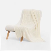 Плед Curve Verve, молочно-белый