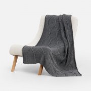 Плед Curve Verve, серый меланж (маренго)