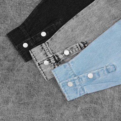 Куртка джинсовая O3, черная арт. 17404.30