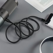 Кабель COIL магнитный для зарядки и передачи данных, 100Вт, 480Мб/с, нейлоновая оплетка, черный Черный