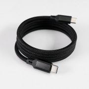 Кабель COIL магнитный для зарядки и передачи данных, 100Вт, 480Мб/с, нейлоновая оплетка, черный Черный