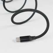 Кабель COIL магнитный для зарядки и передачи данных, 100Вт, 480Мб/с, нейлоновая оплетка, черный Черный