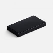 Брелок Gun Metal Leather Rectangle, графитовый