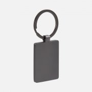 Брелок Gun Metal Leather Rectangle, графитовый
