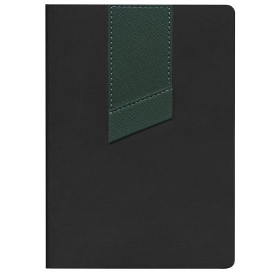 Ежедневник Bookmark, недатированный, черный с зеленым арт. 21180.39