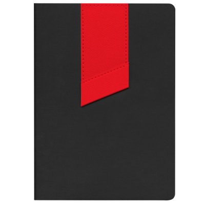 Ежедневник Bookmark, недатированный, черный с красным арт. 21180.35
