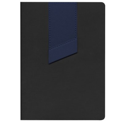 Ежедневник Bookmark, недатированный, черный с синим арт. 21180.34