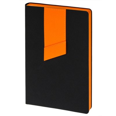 Ежедневник Bookmark, недатированный, черный с оранжевым арт. 21180.32