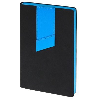 Ежедневник Bookmark, недатированный, черный с голубым арт. 21180.14