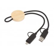 Универсальный зарядный кабель из переработанных ПЭТ и ТПЕ «Acalypha», быстрая зарядка 25 Вт