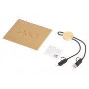 Универсальный зарядный кабель из переработанных ПЭТ и ТПЕ «Acalypha», быстрая зарядка 25 Вт