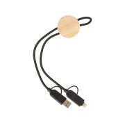 Универсальный зарядный кабель из переработанных ПЭТ и ТПЕ «Acalypha», быстрая зарядка 25 Вт