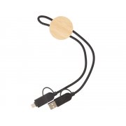 Универсальный зарядный кабель из переработанных ПЭТ и ТПЕ «Acalypha», быстрая зарядка 25 Вт