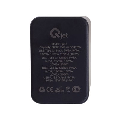Внешний аккумулятор для ноутбуков «EpIQ», 100 Вт, 30000 mAh арт. 590980