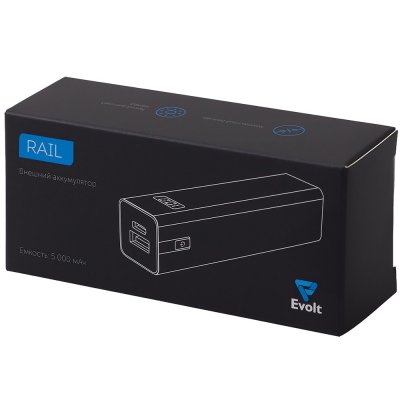 Внешний аккумулятор «Rail» c дисплеем, 5000 mAh арт. 590992