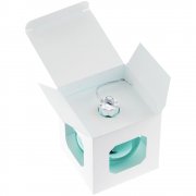 Елочный шар Finery Gloss, 8 см, глянцевый бирюзовый арт. 17662.49