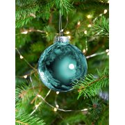 Елочный шар Finery Gloss, 8 см, глянцевый бирюзовый арт. 17662.49