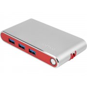 Хаб 8-в-1 Type-C «Hermes», USB 3.0 x 3, Type-C PD, HDMI, LAN, картридер