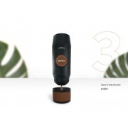 Портативная кофемашина «Barista» c быстрой зарядкой с логотипом Rombica