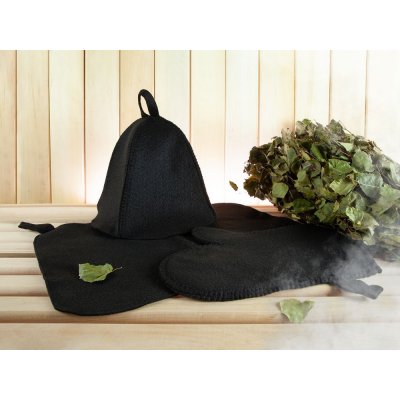 Набор для бани «Парилка», ver.2, черный арт. 20443.30