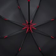 Зонт-трость Hidecolor с цветными спицами, черный с красным