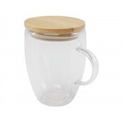 Кружка с бамбуковой крышкой «Leona»