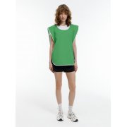 Манишка Member, зеленая с белым