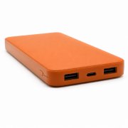 Внешний аккумулятор Polus, 10000 Mah, софт-тач покрытие, оранжевый
