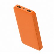 Внешний аккумулятор Polus, 10000 Mah, софт-тач покрытие, оранжевый