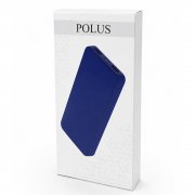 Внешний аккумулятор Polus, 10000 Mah, софт-тач покрытие, синий