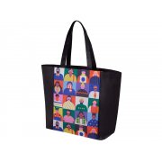 Сумка для шопинга с донной складкой и ручкой из нетканого PET материала