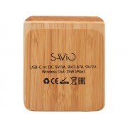 Беспроводное зарядное устройство 2-в-1 с подсветкой лого «Reedia S4», 15 Вт