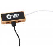 USB хаб с подсветкой лого «Reedia S5», 3*USB, 1*Type C