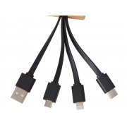 Кабель 3-в-1 с подсветкой лого «Reedia S6»