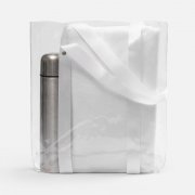 Шопер Clear Fest, ver.2, прозрачный с белыми ручками