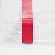 Шопер Clear Fest, ver.2, прозрачный с красными ручками