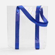 Шопер Clear Fest, ver.2, прозрачный с синими ручками