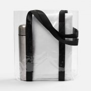 Шопер Clear Fest, ver.2, прозрачный с черными ручками