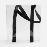 Шопер Clear Fest, ver.2, прозрачный с черными ручками