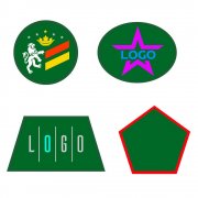 Шеврон из габардина Gabo L, зеленый