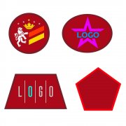 Шеврон из габардина Gabo L, красный