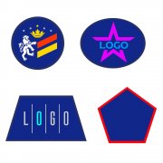 Шеврон из габардина Gabo L, синий