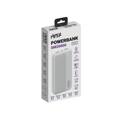Портативный внешний аккумулятор «SM», 20000 mAh арт. 521024p