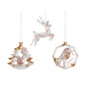 Набор елочных игрушек: Снегирь, Олень, Ель арт. 82908
