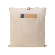 Cумка «Clip» из хлопка 340 г/м2 с застежкой из экокожи