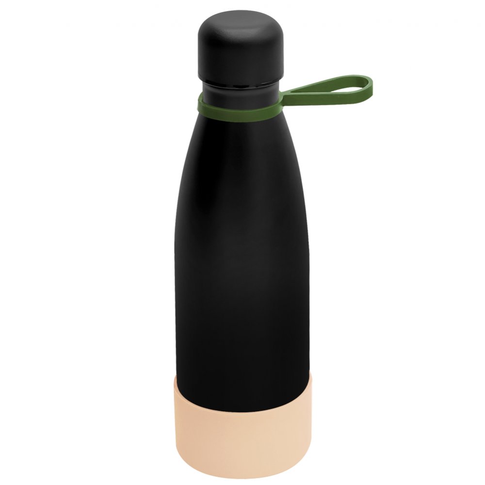 Термобутылка герметичная вакуумная Olivia To Go, чёрный/хаки/бежевый арт. 5050.02.36.30 Термобутылка герметичная вакуумная Olivia To Go, чёрный/хаки/бежевый арт. 5050.02.36.30