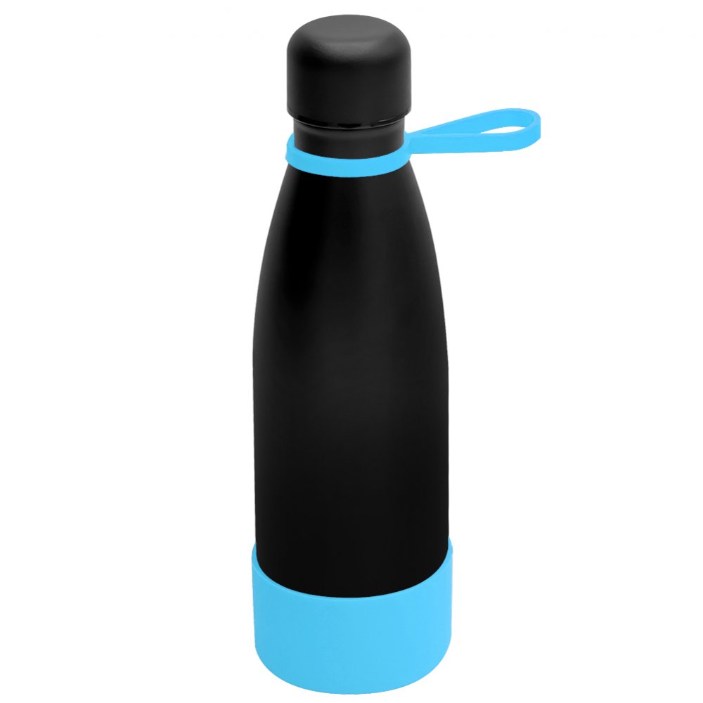 Термобутылка герметичная вакуумная Olivia To Go, чёрный/бирюзовый арт. 5050.02.17 Термобутылка герметичная вакуумная Olivia To Go, чёрный/бирюзовый арт. 5050.02.17