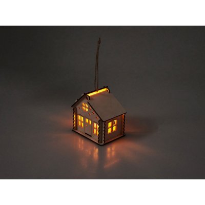 Деревянная подвеска на елку с подсветкой «Lumihut» арт. 625371
