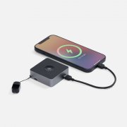 Внешний аккумулятор с беспроводной зарядкой Aura Power, серый арт. 18455.10 Внешний аккумулятор с беспроводной зарядкой Aura Power, серый арт. 18455.10